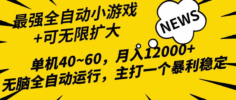 （10046期）2024最新全网独家小游戏全自动，单机40~60,稳定躺赚，小白都能月入过万网创吧-网创项目资源站-副业项目-创业项目-搞钱项目网创吧