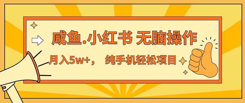 （11524期）2024最赚钱的项目，咸鱼，小红书无脑操作，每单利润500+，轻松月入5万+…网创吧-网创项目资源站-副业项目-创业项目-搞钱项目网创吧