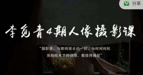 李觅青4期人像摄影线上课，审美/前期策划/拍摄/人像精修/调色网创吧-网创项目资源站-副业项目-创业项目-搞钱项目网创吧