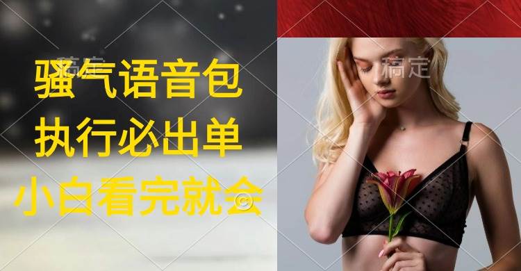 （9589期）执行就出单，日入2000+，超火骚气语音包，小白看完课程就能马上实操网创吧-网创项目资源站-副业项目-创业项目-搞钱项目网创吧