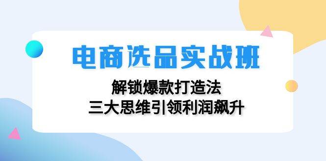 （12398期）电商选品实战班：解锁爆款打造法，三大思维引领利润飙升网创吧-网创项目资源站-副业项目-创业项目-搞钱项目网创吧