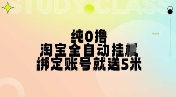 纯0撸，淘宝全自动挂JI，授权登录就得5米，多号多赚【揭秘】网创吧-网创项目资源站-副业项目-创业项目-搞钱项目网创吧