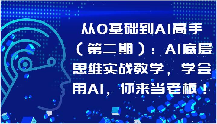从0基础到AI高手（第二期）：AI底层思维实战教学，学会用AI，你来当老板！网创吧-网创项目资源站-副业项目-创业项目-搞钱项目网创吧