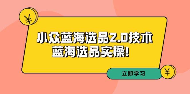 （9189期）拼多多培训第33期：小众蓝海选品2.0技术-蓝海选品实操！网创吧-网创项目资源站-副业项目-创业项目-搞钱项目网创吧