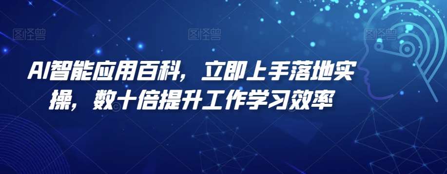 AI智能应用百科，​立即上手落地实操，数十倍提升工作学习效率网创吧-网创项目资源站-副业项目-创业项目-搞钱项目网创吧