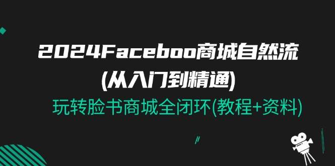 （11368期）2024Faceboo 商城自然流(从入门到精通)，玩转脸书商城全闭环(教程+资料)网创吧-网创项目资源站-副业项目-创业项目-搞钱项目网创吧