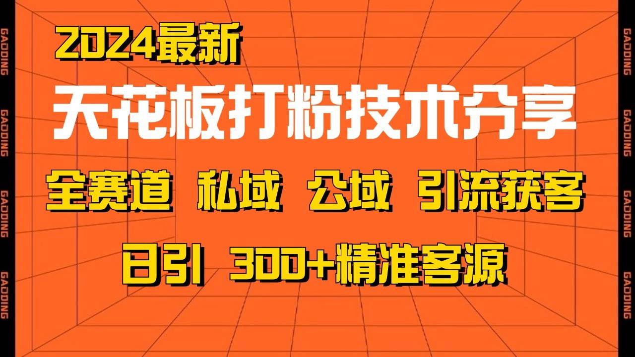 天花板打粉技术分享，野路子玩法 曝光玩法免费矩阵自热技术日引2000+精准客户网创吧-网创项目资源站-副业项目-创业项目-搞钱项目网创吧