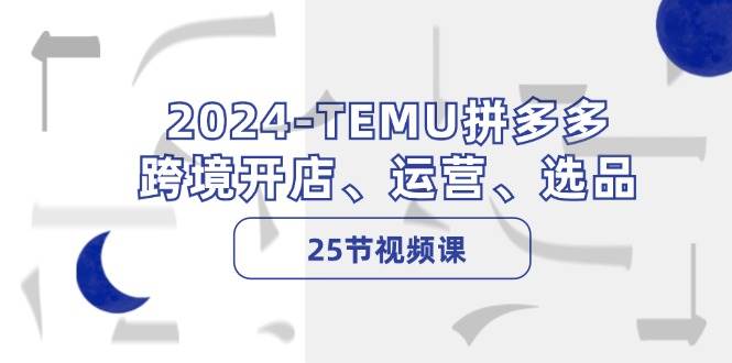 （12106期）2024-TEMU拼多多·跨境开店、运营、选品（25节视频课）网创吧-网创项目资源站-副业项目-创业项目-搞钱项目网创吧