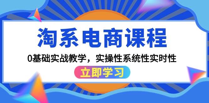 （9704期）淘系电商课程，0基础实战教学，实操性系统性实时性（15节课）网创吧-网创项目资源站-副业项目-创业项目-搞钱项目网创吧
