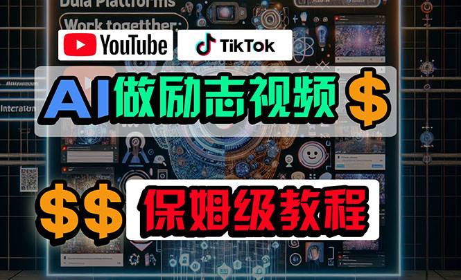 （10520期）利用AI制作励志视频，在YouTube和TikTok赚钱，小白可做（附工具）网创吧-网创项目资源站-副业项目-创业项目-搞钱项目网创吧