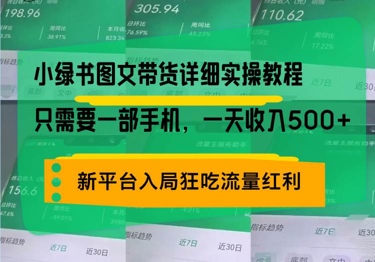 （13509期）小绿书图文带货详细实操教程，只需要一部手机，一天收入500+，轻松变现网创吧-网创项目资源站-副业项目-创业项目-搞钱项目网创吧