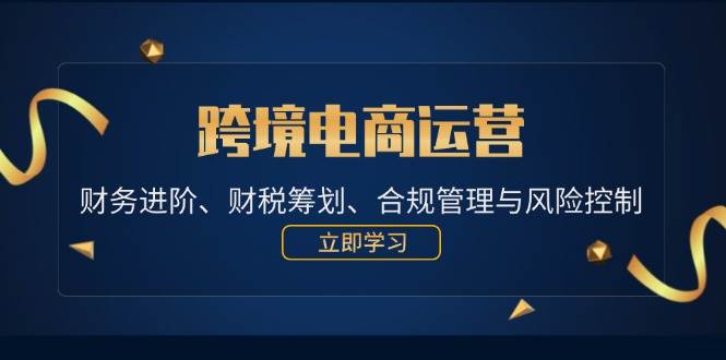 （12592期）跨境电商运营：财务进阶、财税筹划、合规管理与风险控制网创吧-网创项目资源站-副业项目-创业项目-搞钱项目网创吧