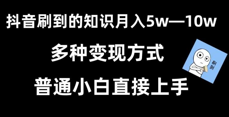 抖音刷到的知识，每天只需2小时，日入2000+，暴力变现，普通小白直接上手【揭秘】网创吧-网创项目资源站-副业项目-创业项目-搞钱项目网创吧
