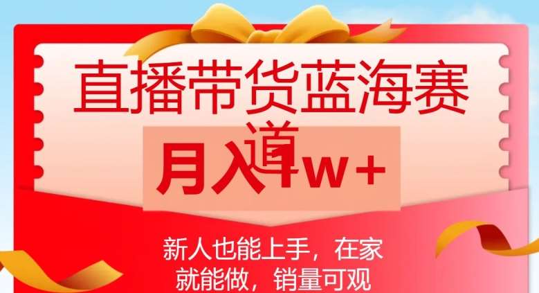 直播带货蓝海赛道，新人也能上手，在家就能做，销量可观，月入1w【揭秘】网创吧-网创项目资源站-副业项目-创业项目-搞钱项目网创吧