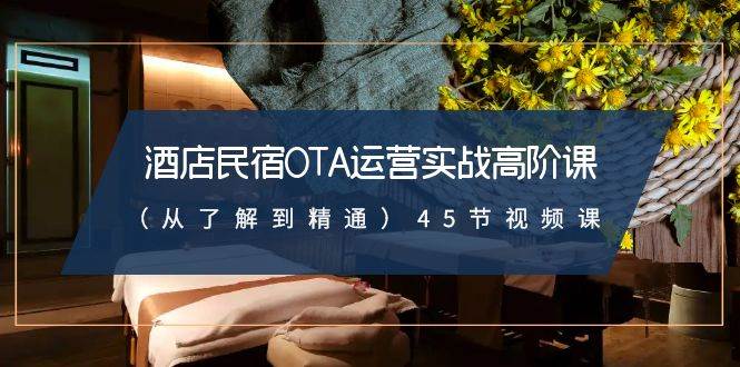 酒店民宿OTA运营实战高阶课（从了解到精通）45节视频课网创吧-网创项目资源站-副业项目-创业项目-搞钱项目网创吧