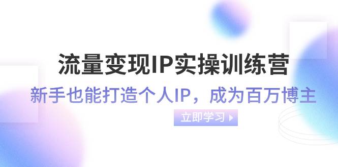 （8134期）流量变现-IP实操训练营：新手也能打造个人IP，成为百万 博主（46节课）网创吧-网创项目资源站-副业项目-创业项目-搞钱项目网创吧