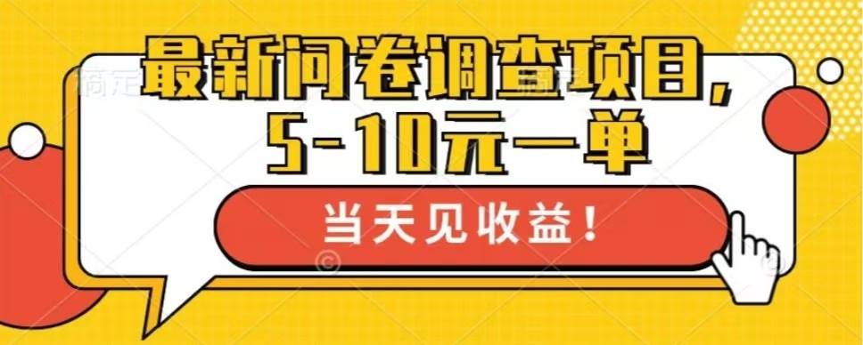 （13167期）最新问卷调查项目，单日零撸100＋网创吧-网创项目资源站-副业项目-创业项目-搞钱项目网创吧