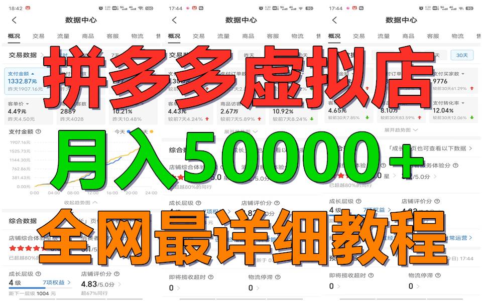 拼多多虚拟电商训练营月入50000+你也行，暴利稳定长久，副业首选网创吧-网创项目资源站-副业项目-创业项目-搞钱项目网创吧