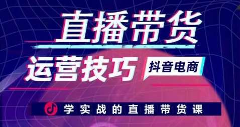 直播带货运营技巧，学实战的直播带货课网创吧-网创项目资源站-副业项目-创业项目-搞钱项目网创吧