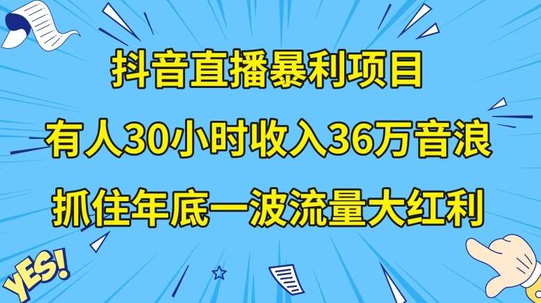 抖音直播暴利项目，有人30小时收入36万音浪，公司宣传片年会视频制作，抓住年底一波流量大红利【揭秘】网创吧-网创项目资源站-副业项目-创业项目-搞钱项目网创吧