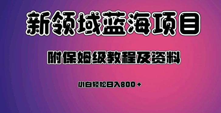 虚拟资源蓝海领域新项目，轻松日入800＋，附保姆级教程及资料网创吧-网创项目资源站-副业项目-创业项目-搞钱项目网创吧