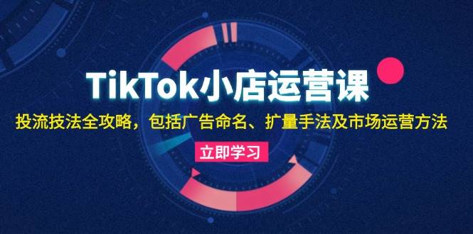 （13063期）TikTok小店运营课：投流技法全攻略，包括广告命名 扩量手法及市场运营方法网创吧-网创项目资源站-副业项目-创业项目-搞钱项目网创吧