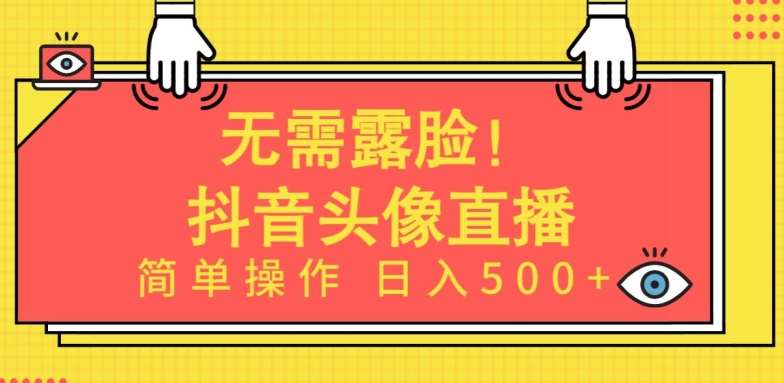 无需露脸，Ai头像直播项目，简单操作日入500+【揭秘】网创吧-网创项目资源站-副业项目-创业项目-搞钱项目网创吧