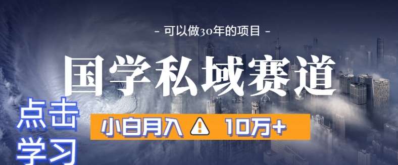 暴力国学私域赛道，小白月入10万+，引流+转化完整流程【揭秘】网创吧-网创项目资源站-副业项目-创业项目-搞钱项目网创吧