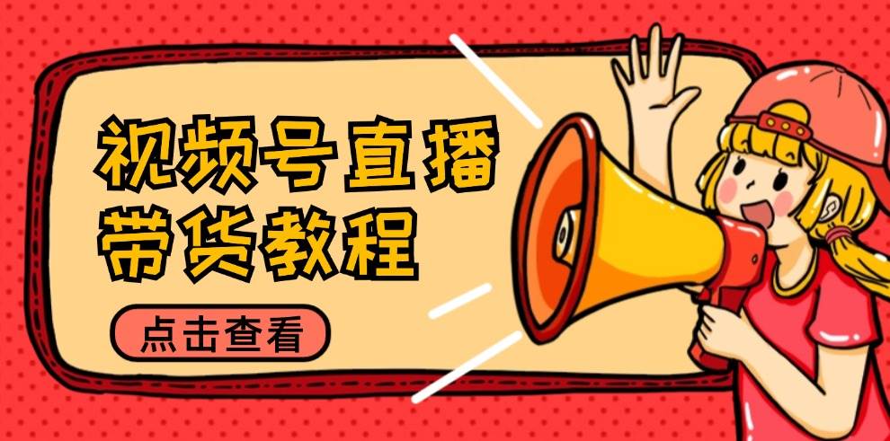 （12796期）视频号直播带货教程：选品思路与话术拆解/掌握多种带货套路/提升直播效果网创吧-网创项目资源站-副业项目-创业项目-搞钱项目网创吧