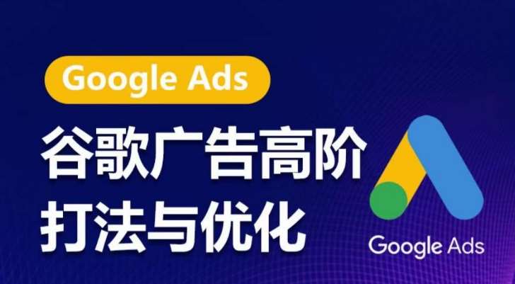 谷歌广告高阶打法与优化，凝结行业精华的谷歌广告体系课程，带你抓住流量红利，最大化ROI网创吧-网创项目资源站-副业项目-创业项目-搞钱项目网创吧
