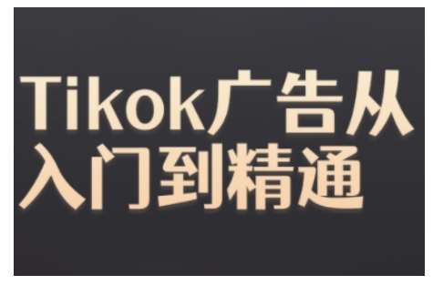 Tiktok Ads实操教程，Tiktok广告从入门到精通网创吧-网创项目资源站-副业项目-创业项目-搞钱项目网创吧
