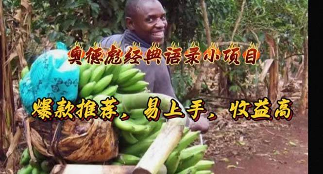 （11030期）奥德彪经典语录小项目，爆款推荐，易上手，收益高网创吧-网创项目资源站-副业项目-创业项目-搞钱项目网创吧