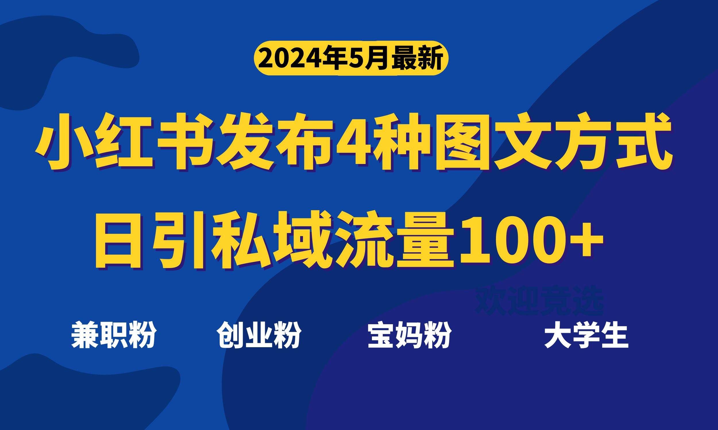 （10677期）最新小红书发布这四种图文，日引私域流量100+不成问题，网创吧-网创项目资源站-副业项目-创业项目-搞钱项目网创吧