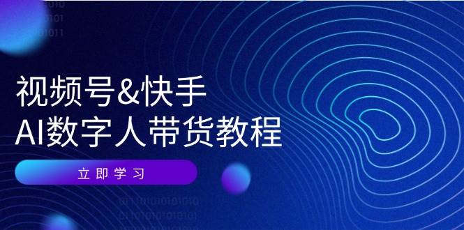 （12470期）视频号&快手-AI数字人带货教程：认知、技术、运营、拓展与资源变现网创吧-网创项目资源站-副业项目-创业项目-搞钱项目网创吧