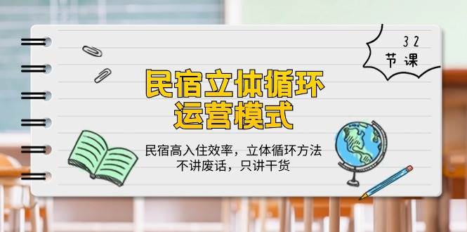 （10284期）民宿 立体循环运营模式：民宿高入住效率，立体循环方法，只讲干货（32节）网创吧-网创项目资源站-副业项目-创业项目-搞钱项目网创吧