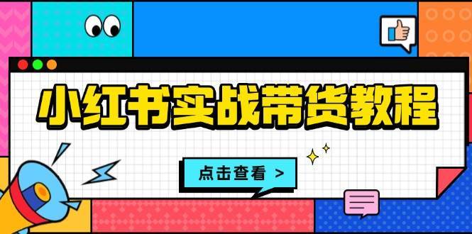 小红书实战带货教程：从开店到选品、笔记制作、发货、售后等全方位指导网创吧-网创项目资源站-副业项目-创业项目-搞钱项目网创吧