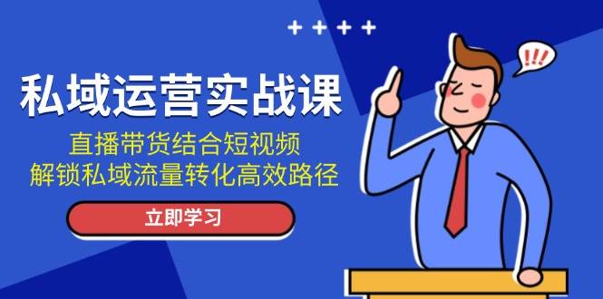 （13587期）私域运营实战课：直播带货结合短视频，解锁私域流量转化高效路径网创吧-网创项目资源站-副业项目-创业项目-搞钱项目网创吧