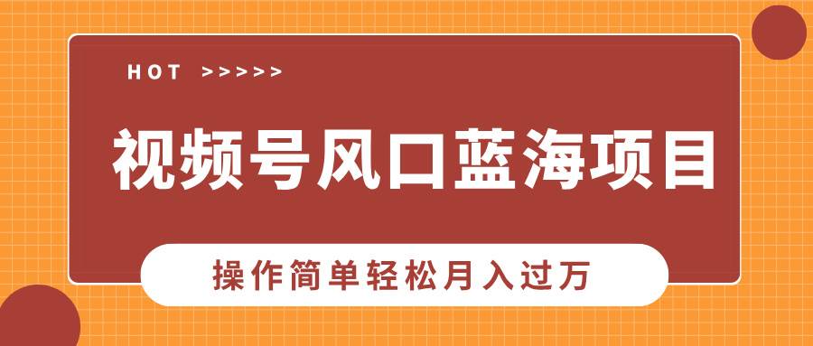 （13945期）视频号风口蓝海项目，中老年人的流量密码，操作简单轻松月入过万网创吧-网创项目资源站-副业项目-创业项目-搞钱项目网创吧