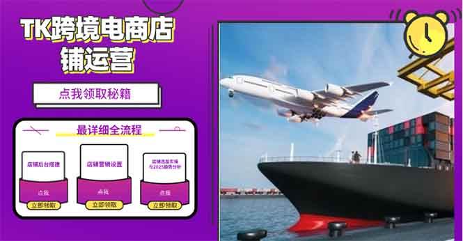 （13951期）2025TK跨境电商选品趋势0到1店铺搭建最全实操讲解，轻松在家把货卖出国网创吧-网创项目资源站-副业项目-创业项目-搞钱项目网创吧