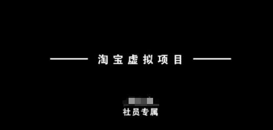 淘宝虚拟项目，从理论到实操，新手也能快速上手网创吧-网创项目资源站-副业项目-创业项目-搞钱项目网创吧