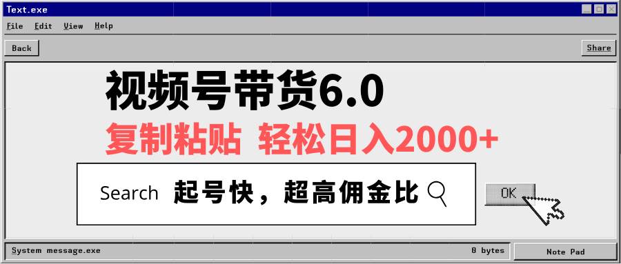（14325期）视频号带货6.0，轻松日入2000+，起号快，复制粘贴即可，超高佣金比网创吧-网创项目资源站-副业项目-创业项目-搞钱项目网创吧