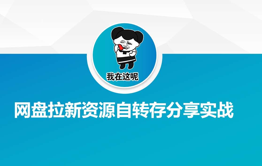 网盘拉新资源自动转存分享实战网创吧-网创项目资源站-副业项目-创业项目-搞钱项目网创吧