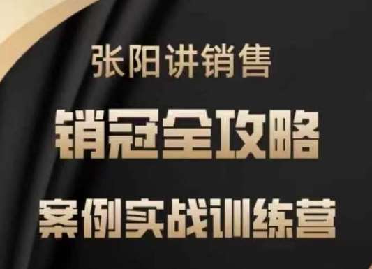 张阳讲销售实战训练营，​案例实战训练，销冠全攻略网创吧-网创项目资源站-副业项目-创业项目-搞钱项目网创吧