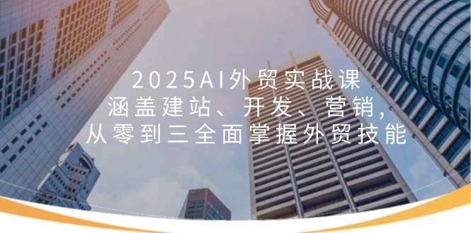 （14135期）2025AI外贸实战课：涵盖建站、开发、营销, 从零到三全面掌握外贸技能网创吧-网创项目资源站-副业项目-创业项目-搞钱项目网创吧