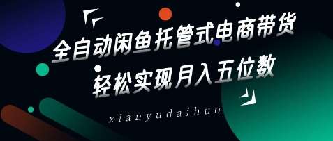 全自动闲鱼托管式电商带货，轻松实现月入五位数【揭秘】网创吧-网创项目资源站-副业项目-创业项目-搞钱项目网创吧