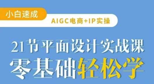 AIGC电商必备实操21节平面设计实战课，教你玩转AI网创吧-网创项目资源站-副业项目-创业项目-搞钱项目网创吧