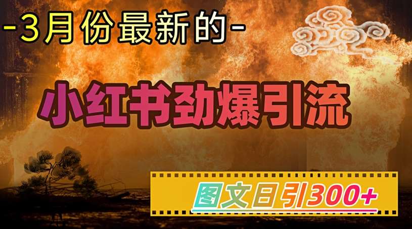 小红书超劲爆引流手段，图文日引300+轻松变现1W网创吧-网创项目资源站-副业项目-创业项目-搞钱项目网创吧