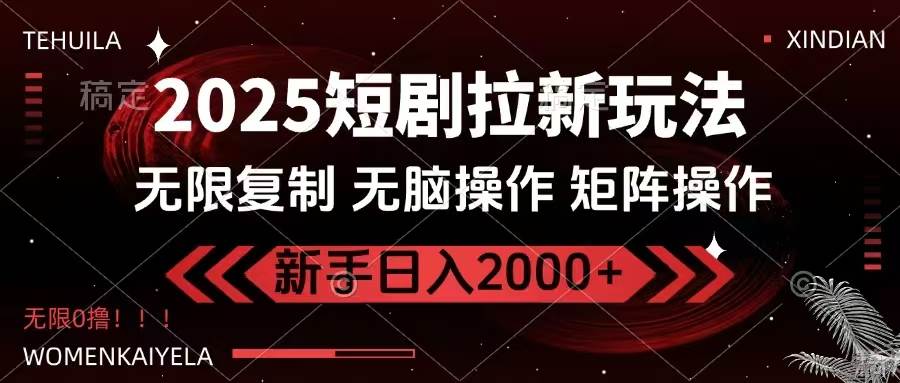 （14429期）2025短剧拉新玩法，无需注册登录，无限0撸，无脑批量操作日入2000+网创吧-网创项目资源站-副业项目-创业项目-搞钱项目网创吧
