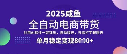 全网首发【闲鱼全自动电商带货】三年磨一剑，一朝露锋芒，单月稳定变现8k+【揭秘】网创吧-网创项目资源站-副业项目-创业项目-搞钱项目网创吧