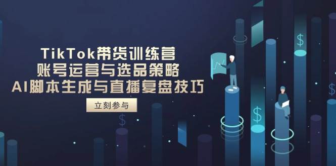 （14420期）TikTok带货训练营，账号运营与选品策略，AI脚本生成与直播复盘技巧网创吧-网创项目资源站-副业项目-创业项目-搞钱项目网创吧